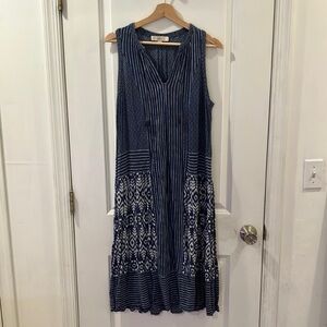 🎉 3/$15 Loft Flowy Blue Dress Sz Med
